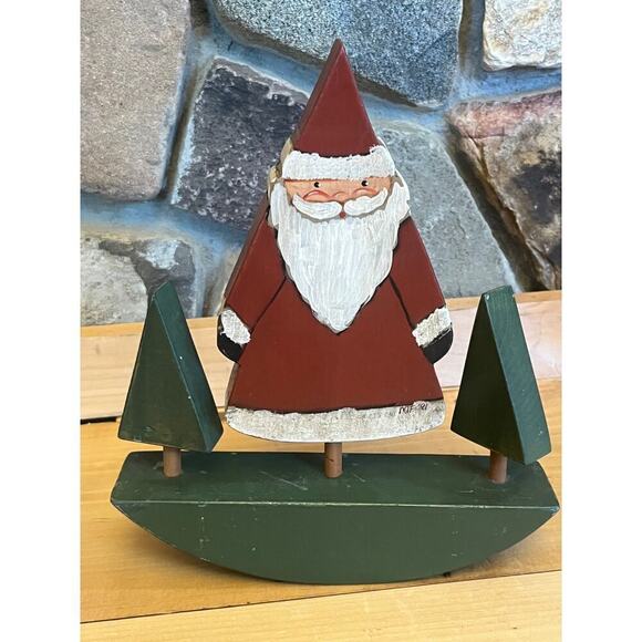 Vintage Hand Made/Painted Christmas Santa Claus Decor. Pegs. Christmas tree. - Picture 1 of 8